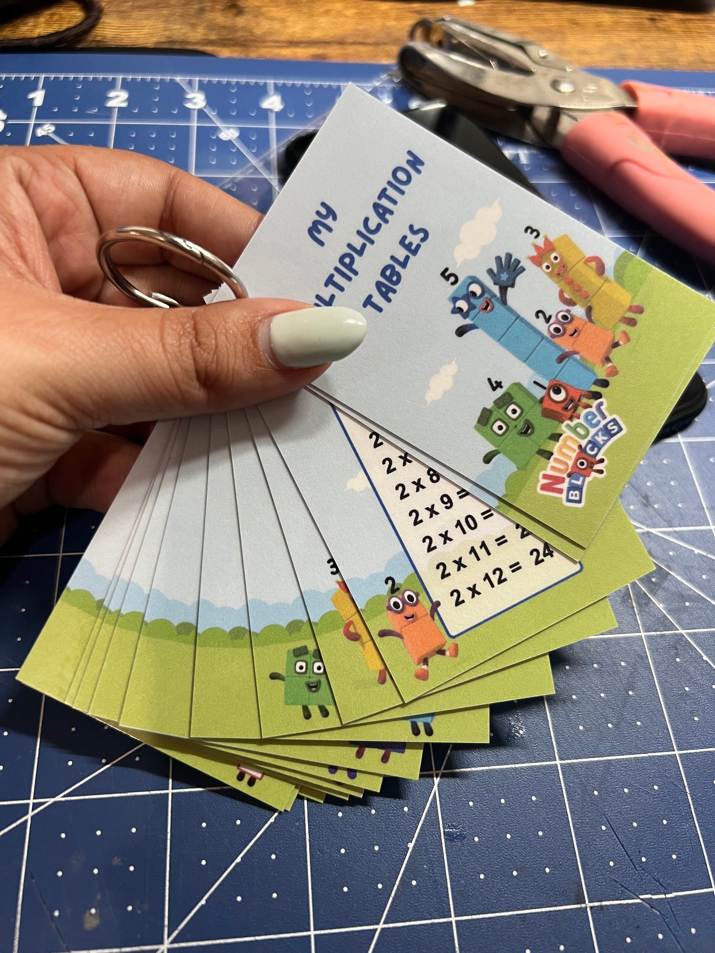 Tarjetas de Multiplicar - Grabado