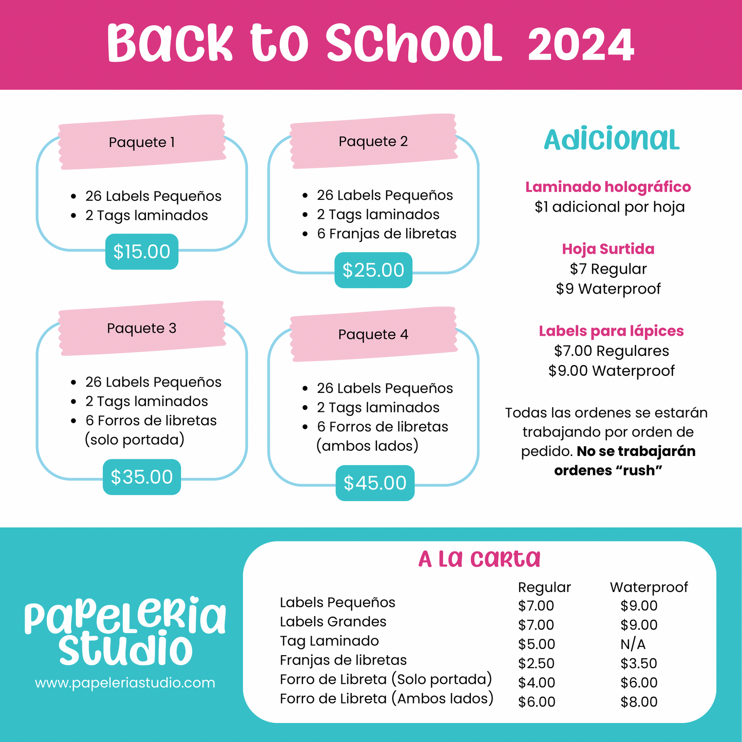 Paquete 3 - Back to School