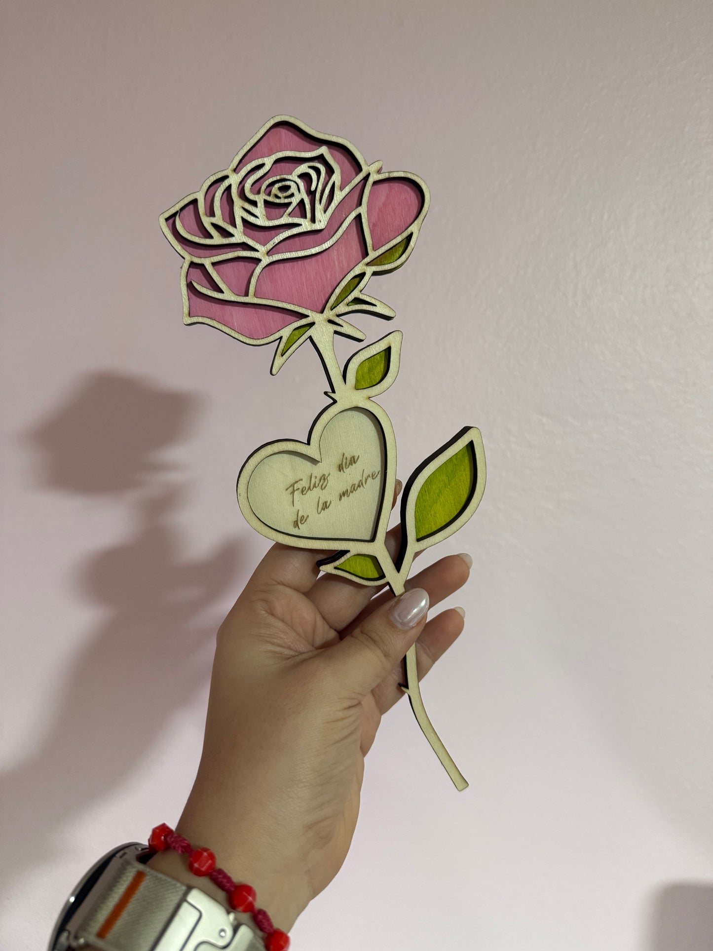 Flor en Madera Personalizada | Regalo para Mamá | Detalle Día de las Madres | Regalo Personalizado con Nombre o Mensaje
