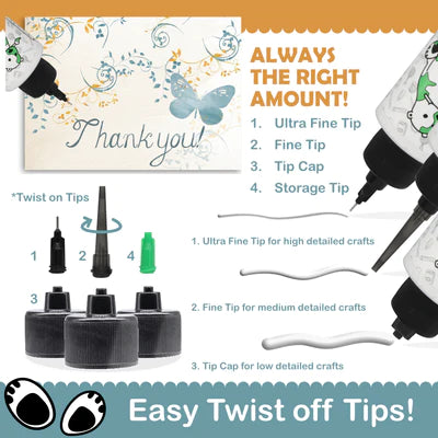 Bearly Art Precision Craft Glue - TIP KIT