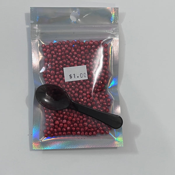 Bolas de espuma con purpurina - Rojo