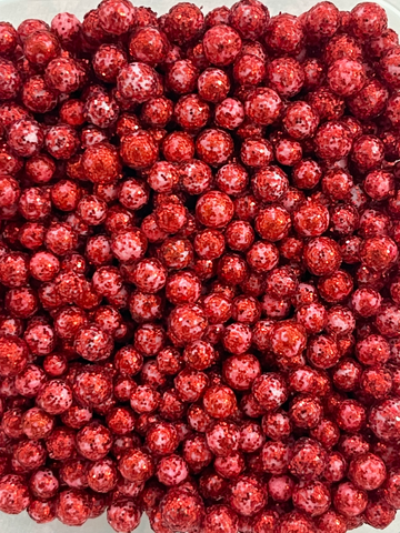 Foam Glitter Balls - Red