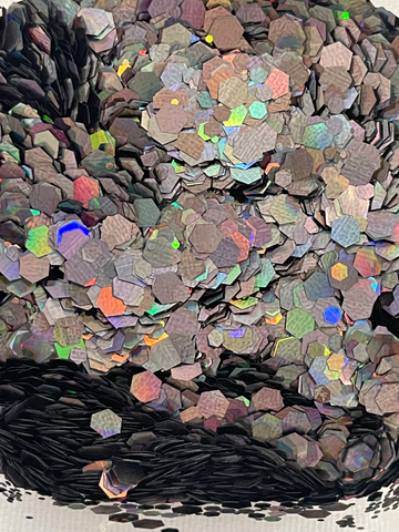 Glitter - Holographic Charcoal Gray