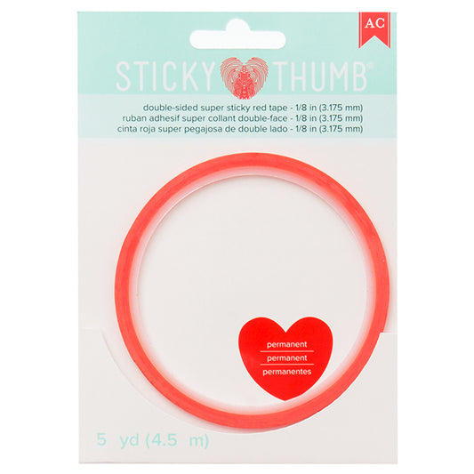 Sticky Thumb Red tape 1/8"
