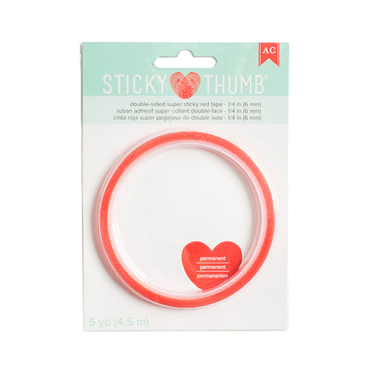 Sticky Thumb Red tape 1/4"